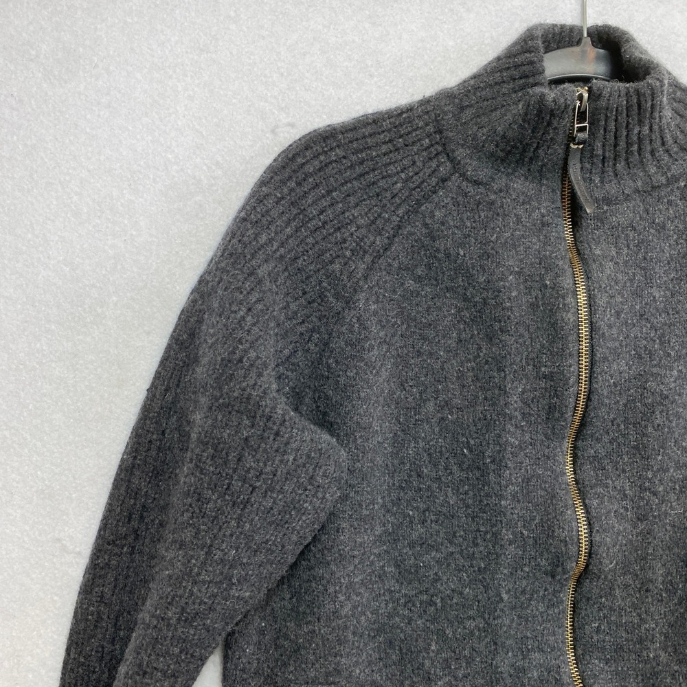 Rodd & Gunn Sweater Mens L Gray Australian Lambswool Merino Ribbed Knit Full Zip - Picture 5 of 9